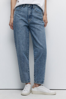 брюки джинсовые женские Джинсы mom fit вареные с высокой посадкой Befree
