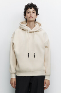 Толстовка oversize флисовая утепленная с капюшоном Befree