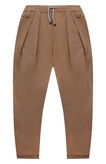 Брюки из льна и хлопка Brunello Cucinelli