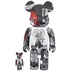 Фигура Bearbrick Medicom Toy S’YTE x Junji Ito Uzumaki 400% and 100%