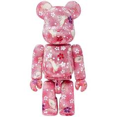 Фигура Bearbrick Medicom Toy Kimekomi Rabbits On Cherry Blossoms 200%