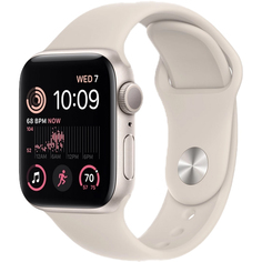 Apple Watch SE 2 GPS 44mm (корпус - сияющая звезда, спортивный ремешок цвета сияющая звезда)