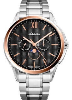 Швейцарские наручные мужские часы Adriatica 8283.R166QF. Коллекция Moonphase