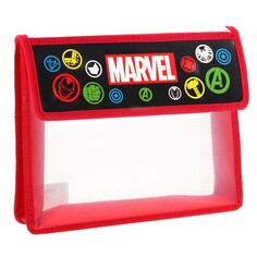 Папка пластиковая для тетрадей а4, на липучке, мстители Marvel