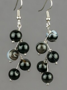 Серьги Бусики Колечки