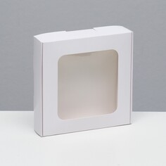 Коробка самосборная, белая, 13 х 13 х 3 см Upak Land