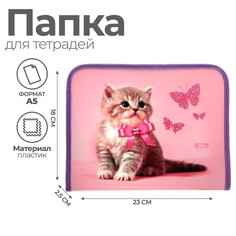 Папка для тетрадей а5, 180 х 230 х 25 мм, молния вокруг, пластиковая 0.5, пм-а5-04 calligrata