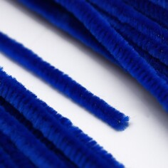 Проволока с ворсом для поделок и декора набор 50 шт., размер 1 шт. 30 × 0,6 см, цвет синий NO Brand