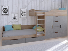 Кровати для подростков Подростковая кровать РВ-Мебель двухъярусная Астра 6 (Сонома)