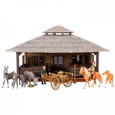 Игровые наборы Masai Mara Набор фигурок животных На ферме (лошади, ослики, фермеры и инвентарь)