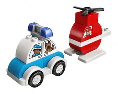 Конструктор Lego Duplo Пожарный вертолет и полицейский автомобиль