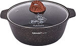 Кастрюля-жаровня Kukmara Granit ultra (жго41а) 4 л, со стекл. крышкой