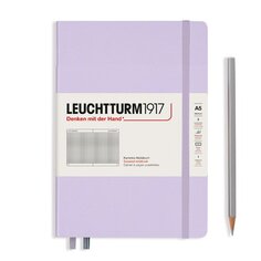 Записная книжка Leuchtturm, в клетку, 251 страница, сиреневый, твёрдая обложка, А5