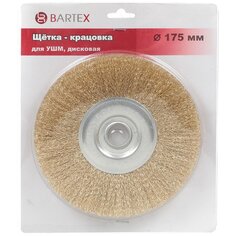 Щетка для УШМ Bartex, плоская, посадочный диаметр 22.2 мм, 993175