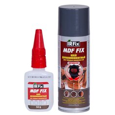 Клей Irfix, цианакрилатный, двухкомпонентный, 200 мл, 50 г, 20 250, MDF FIX