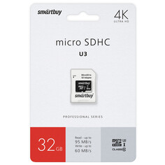 Модули памяти карта памяти micro SDXC SMARTBUY 32GB Class10 PRO с адаптером SD