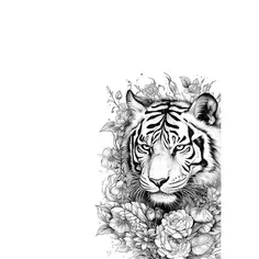 Постер Тигр в цветах 21x29.7 см Арт Дизайн