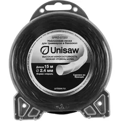 Леска для триммера Unisaw ø2.4 мм 15 м спираль-круглая Без бренда