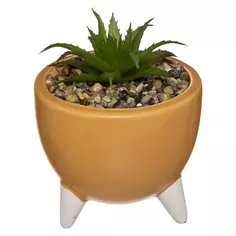 Искусственное растение Алоэ в керамическом горшке h11.5 см микс Atmosphera