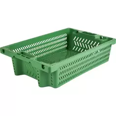 Ящик для сбора и хранения урожая 60х40х15 см 27 л полипропилен цвет зеленый Без бренда
