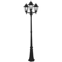 Светильник уличный под лампу Feron PL6215 230 В E27 220 см цвет черный Без бренда
