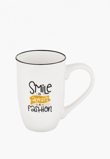 Кружка Elan Gallery 535 мл, 14х9х13,3 см, Smile is always in fashion, NEW BONE CHINA