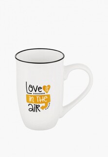 Кружка Elan Gallery 535 мл, 14х9х13,3 см, Love is in the air, NEW BONE CHINA