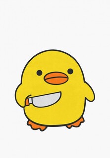 Коврик для ванной Crazy Getup велсофт 55х55 см Danger duck