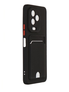 Чехол DF для Infinix Note 12 Pro 4G / 12 2023 Silicone Black inCardcase-01