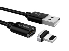 Аксессуар Borofone Magnetic BU1 USB - Lightning 1.2m Black 6957531092544