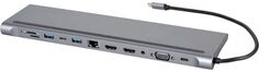 Концентратор iOpen ACU4700 TC/2USB3.0 USB2.0 RJ45(100mbs) 2*HDMI VGA PD TypeC TF SD audio