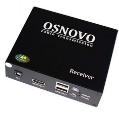Комплект OSNOVO TLN-HiKM2+RLN-HiKM2 для передачи HDMI, 2хUSB(клавиатура+мышь) и ИК управления по сети Ethernet, до 190м, видеосжатие H.264(AVC), до 19