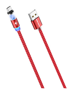 Кабель интерфейсный More Choice K61Sm Smart USB 3.0A для micro USB Magnetic нейлон 1м Red