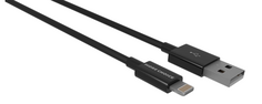 Кабель интерфейсный More Choice K24i USB 2.1A для Lightning 8-pin TPE 1м Black