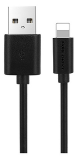 Кабель интерфейсный More Choice K13i USB 2.1A для Lightning 8-pin TPE 1м Black