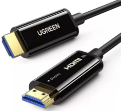 Кабель интерфейсный UGREEN HD141 80408 8K HDMI Male to Male Fiber Optic, 20м, черный