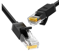 Кабель UGREEN NW102 20160_ сетевой, Cat 6 8-Core U/UTP Ethernet, 2м, черный