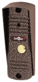 Вызывная панель Smartec ST-DS104С-BR видеодомофона, 400 ТВЛ, 4-х проводная линия связи, ИК подсветка, бронзовый