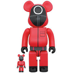 Фигура Bearbrick Medicom Toy Squid Game Worker 400% and 100%