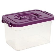Контейнер для хранения с крышкой, 6,5 л, цвет фиолетовый Solomon