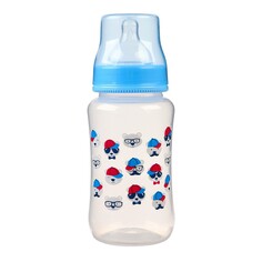 Бутылочка для кормления, 320 мл., широкое горло, цвет голубой