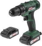 Дрель-шуруповерт Hammer ACD12BS, 12 В, 2x2 Ач, 10 мм, 0-350/0-1350 об/мин, 32 Нм, в кейсе, быстрая зарядка (101-123)