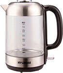 Чайник электрический Hyundai HYK-G4034, черный/прозрачный