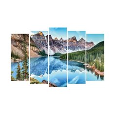 Картина модульная, ПВХ, 125х80 см, 5 модулей, X-1486, коричневая