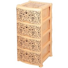 Комод 4 ящика, Элегант, 39х47х95 см, светлый, 0352/70, Violet