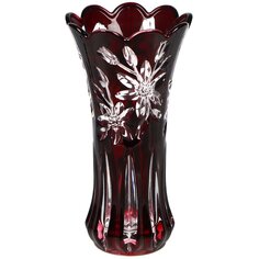Ваза стекло, настольная, 23.5х12 см, Рубин цветы, Y4-6624