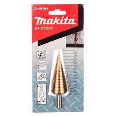 Сверло по металлу Makita HSS-TiN 4-32мм ступенчатое (D-40191)