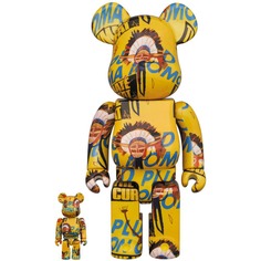 Фигура Bearbrick Medicom Toy Set Andy Warhol x Jean-Michel Basquiat V3-Coma Mom 400%/100%
