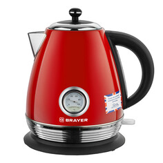 Чайники электрические чайник BRAYER BR1007RD 2200Вт 1,7л металл красный