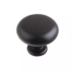 Ручка-кнопка мебельная цвет черный Без бренда